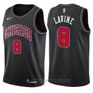 Camiseta Chicago Bulls Zach Lavine #8 Statement 2017-18 Negro