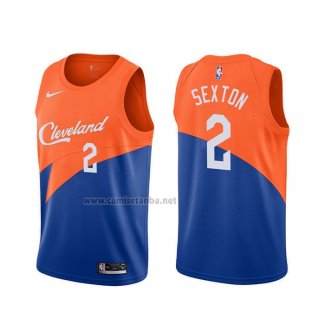 Camiseta Cleveland Cavaliers Collin Sexton #2 Ciudad Azul2