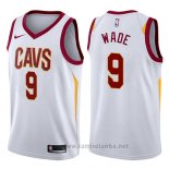 Camiseta Cleveland Cavaliers Dwyane Wade #9 2017-18 Blanco