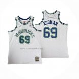 Camiseta Dallas Mavericks Dennis Rodman NO 69 Mitchell & Ness 1999-20 Blanco