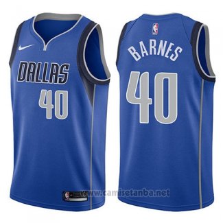 Camiseta Dallas Mavericks Harrison Barnes #40 Icon 2017-18 Azul
