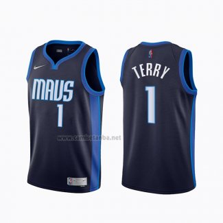 Camiseta Dallas Mavericks Tyrell Terry #1 Earned 2020-21 Azul