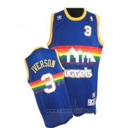 Camiseta Denver Nuggets Allen Iverson #3 Retro Azul