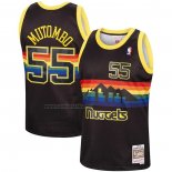 Camiseta Denver Nuggets Dikembe Mutombo #55 Mitchell & Ness 1991-92 Negro