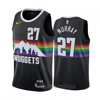 Camiseta Denver Nuggets Jamal Murray #27 Ciudad 2019-20 Negro