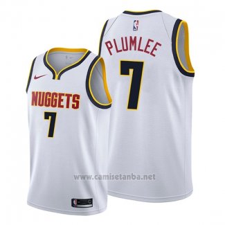 Camiseta Denver Nuggets Mason Plumlee #7 Association 2019-20 Blanco