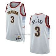 Camiseta Denver Nuggets Nahshon Hyland #3 Ciudad 2022-23 Blanco