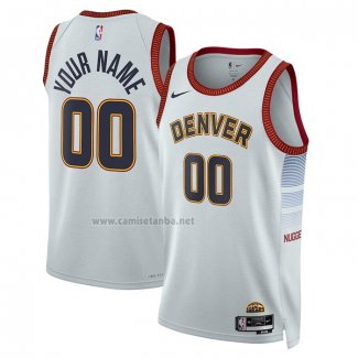 Camiseta Denver Nuggets Personalizada Ciudad 2022-23 Blanco