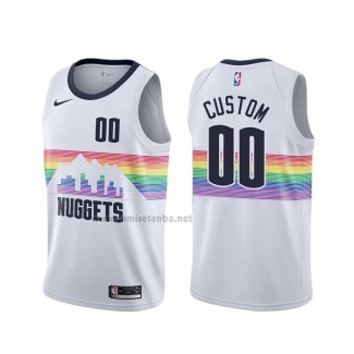 Camiseta Denver Nuggets Personalizada Ciudad Blanco