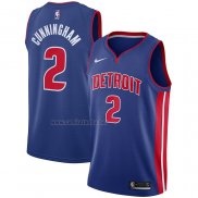 Camiseta Detroit Pistons Cade Cunningham #2 Icon Azul