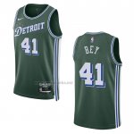 Camiseta Detroit Pistons Saddiq Bey #41 Ciudad 2022-23 Verde