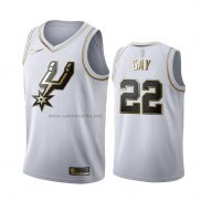 Camiseta Golden Edition San Antonio Spurs Rudy Gay #22 Blanco