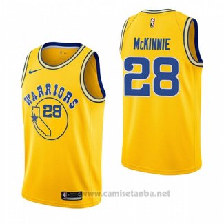 Camiseta Golden State Warriors Alfonzo Mckinnie #28 Hardwood Classic 2018-19 Amarillo