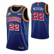 Camiseta Golden State Warriors Andrew Wiggins #22 75th Anniversary Azul