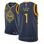 Camiseta Golden State Warriors Damion Lee #1 Ciudad 2018-19 Azul