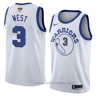 Camiseta Golden State Warriors David West #3 Classic 2017-18 Blanco