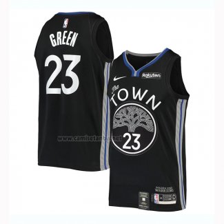 Camiseta Golden State Warriors Draymond Green #23 Ciudad 2019-20 Negro