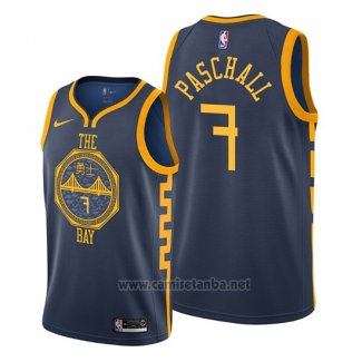 Camiseta Golden State Warriors Eric Paschall #7 Ciudad 2019-20 Azul