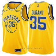 Camiseta Golden State Warriors Kevin Durant #35 Hardwood Classic 2018 Amarillo