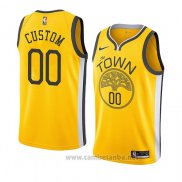 Camiseta Golden State Warriors Personalizada Earned 2018-19 Amarillo