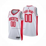 Camiseta Houston Rockets Personalizada Association 2024-25 Blanco