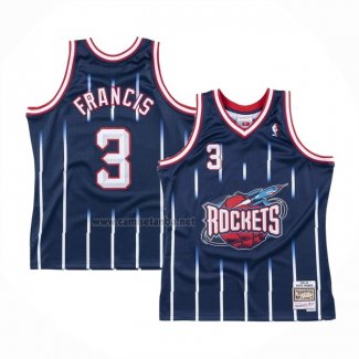 Camiseta Houston Rockets Steve Francis NO 3 Mitchell & Ness 1999-00 Azul