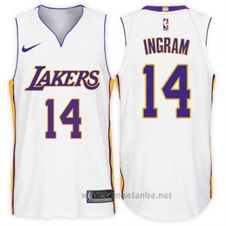 Camiseta Los Angeles Lakers Brandon Ingram #14 2017-18 Blanco