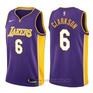 Camiseta Los Angeles Lakers Jordan Clarkson #6 Statement 2017-18 Violeta