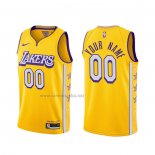 Camiseta Los Angeles Lakers Personalizada Ciudad 2019-20 Amarillo