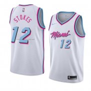 Camiseta Miami Heat Jarnell Stokes #12 Ciudad 2018 Blanco