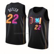 Camiseta Miami Heat Jimmy Butler #22 Ciudad 2021-22 Negro