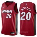 Camiseta Miami Heat Justise Winslow #20 Statement 2017-18 Rojo
