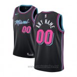 Camiseta Miami Heat Personalizada Ciudad 2018-19 Negro
