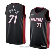 Camiseta Miami Heat Yante Maten #71 Icon 2018 Negro