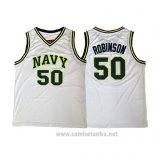 Camiseta Navy David Robinson #50 Blanco