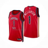 Camiseta New Orleans Pelicans Zion Williamson NO 1 Statement 2024-25 Rojo