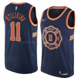 Camiseta New York Knicks Frank Ntilikina #11 Ciudad 2018 Azul