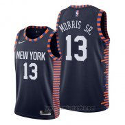 Camiseta New York Knicks Marcus Morris Sr. #13 Ciudad 2019 Azul