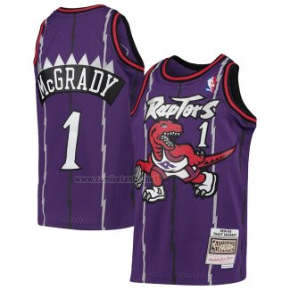 Camiseta Nino Toronto Raptors Tracy Mcgrady #1 Mitchell & Ness 1998-99 Violeta