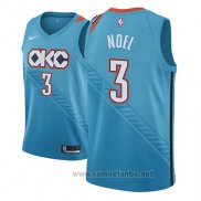 Camiseta Oklahoma City Thunder Nerlens Noel #3 Ciudad 2018-19 Azul