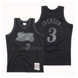 Camiseta Philadelphia 76ers Allen Iverson #3 Hardwood Classics 1997-98 Negro