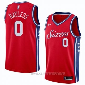 Camiseta Philadelphia 76ers Jerryd Bayless #0 Statement 2018 Rojo