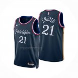 Camiseta Philadelphia 76ers Joel Embiid NO 21 Ciudad 2025-26 Azul