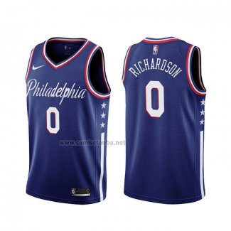 Camiseta Philadelphia 76ers Josh Richardson #0 Ciudad 2019-20 Azul