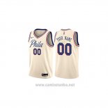 Camiseta Philadelphia 76ers Personalizada Ciudad 2018 Crema