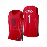 Camiseta Portland Trail Blazers Anfernee Simons NO 1 Statement 2024-25 Rojo