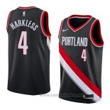 Camiseta Portland Trail Blazers Maurice Harkless #4 Icon 2018 Negro