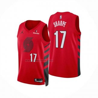 Camiseta Portland Trail Blazers Shaedon Sharpe NO 17 Statement 2025-26 Rojo