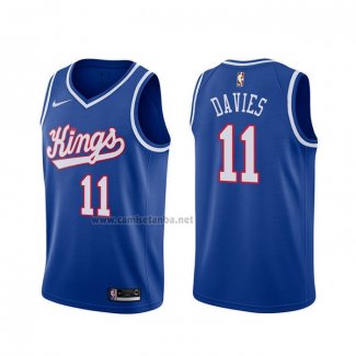 Camiseta Sacramento Kings Bob Davies #11 Classic 1990-1994 Azul