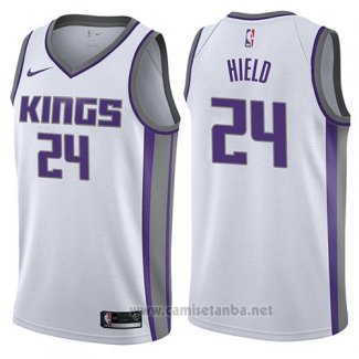 Camiseta Sacramento Kings Buddy Hield #24 Association 2017-18 Blanco